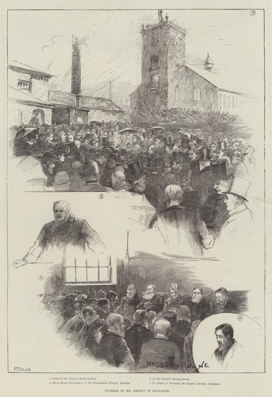 Mr. Brights begravelse i Rochdale af Henry Charles Seppings Wright
