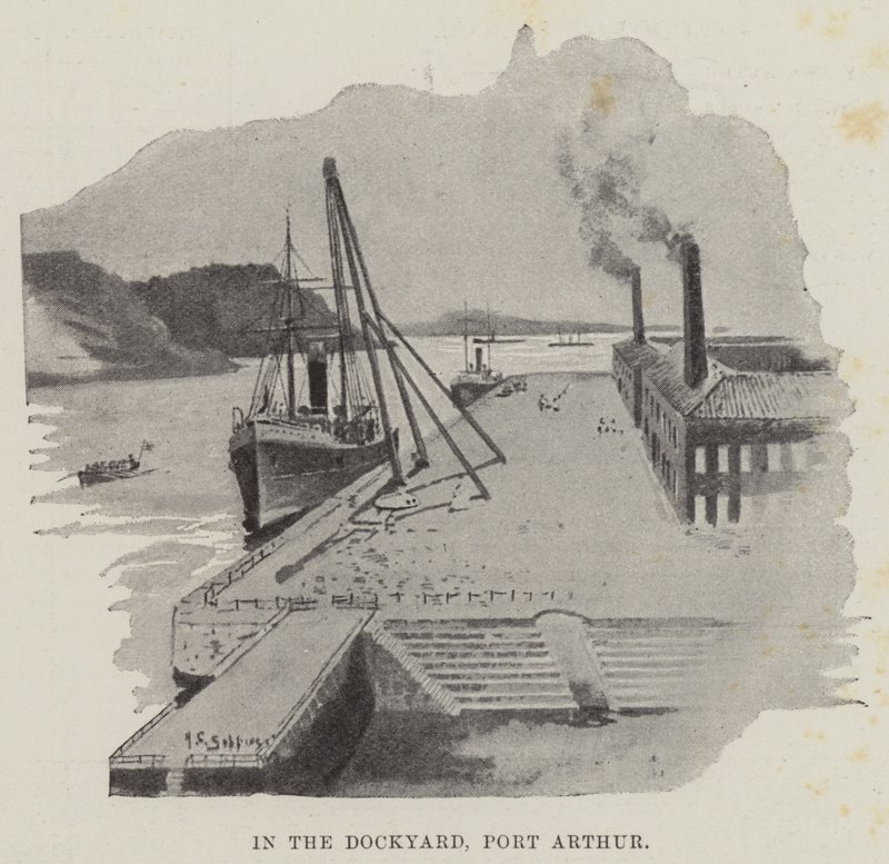 På værftet, Port Arthur af Henry Charles Seppings Wright