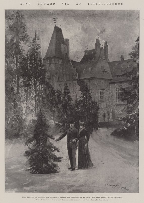 Kong Edward VII på Friedrichshof af Henry Charles Seppings Wright