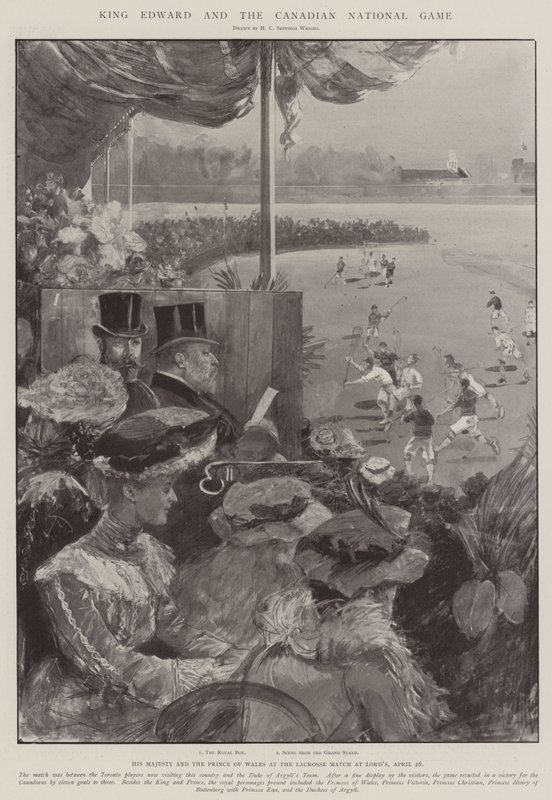 Kong Edward og det canadiske nationalspil af Henry Charles Seppings Wright