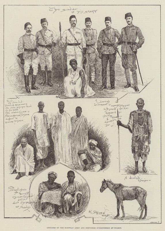 Officerer fra den egyptiske hær og dervisher overgav sig ved Suakin af Henry Charles Seppings Wright