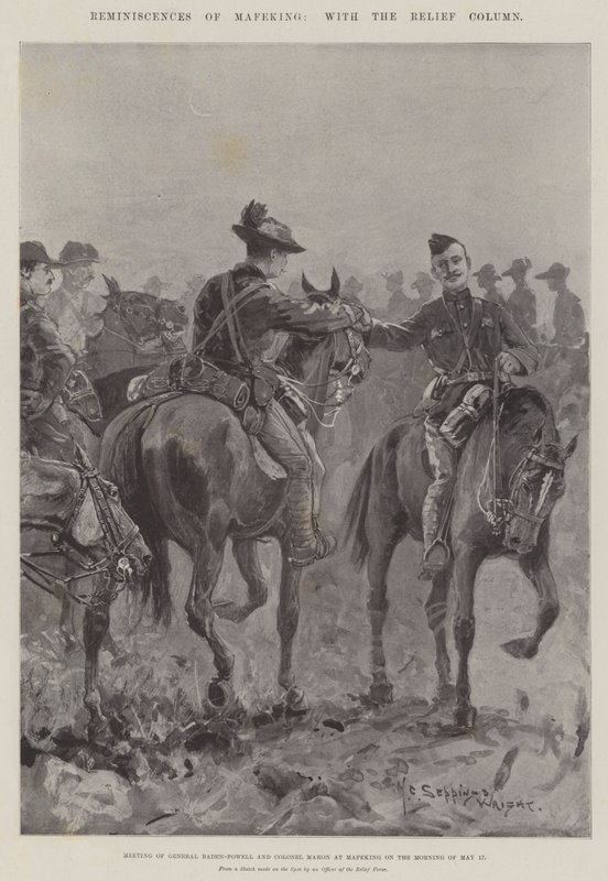Erindringer om Mafeking, med reliefsøjlen af Henry Charles Seppings Wright
