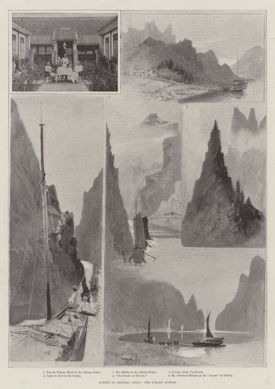 Scener i det centrale Kina, Ichang Gorges af Henry Charles Seppings Wright
