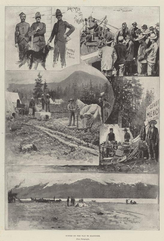 Scener på vej til Klondike af Henry Charles Seppings Wright