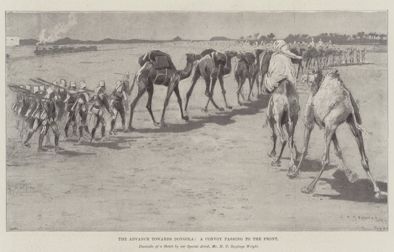 Fremrykning mod Dongola, en konvoj, der passerer til fronten af Henry Charles Seppings Wright