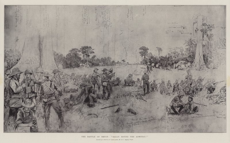 Slaget ved Benin, Rally rundt om admiralen! af Henry Charles Seppings Wright