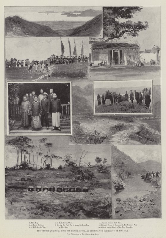Det kinesiske spørgsmål, med den britiske grænseafgrænsningskommission i Mirs Bay af Henry Charles Seppings Wright