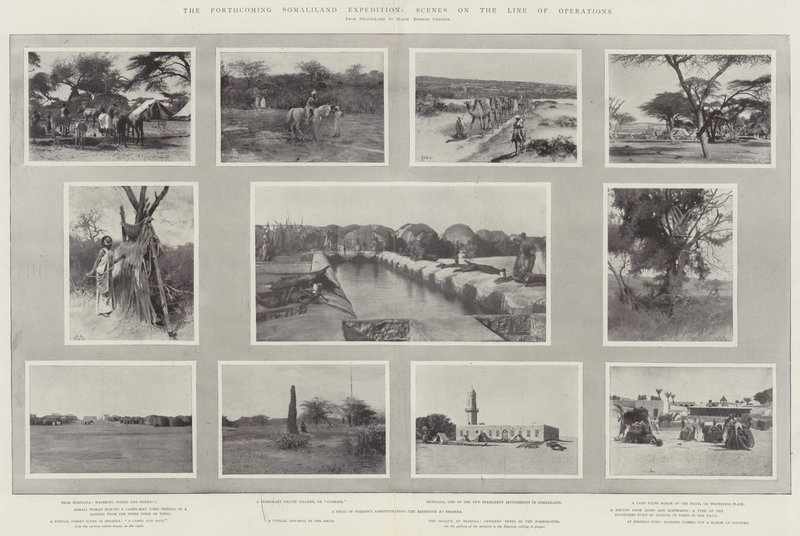 Den kommende Somaliland-ekspedition, scener på operationslinjen af Henry Charles Seppings Wright