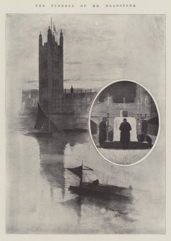 Hr Gladstones begravelse af Henry Charles Seppings Wright
