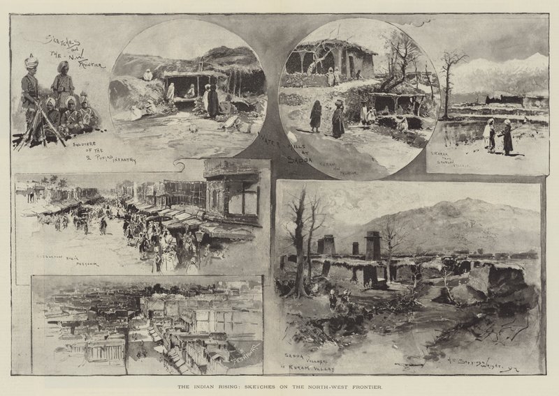 Den indiske opstand, skitser om den nordvestlige grænse af Henry Charles Seppings Wright
