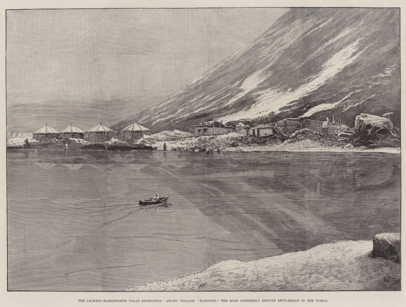 Jackson-Harmsworth Polar Ekspeditionen, Arctic Village, Elmwood, den nordligste britiske bosættelse i verden af Henry Charles Seppings Wright