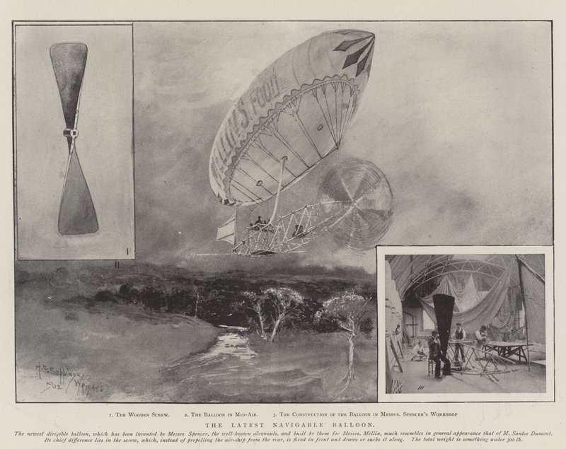 Den seneste navigationsballon af Henry Charles Seppings Wright