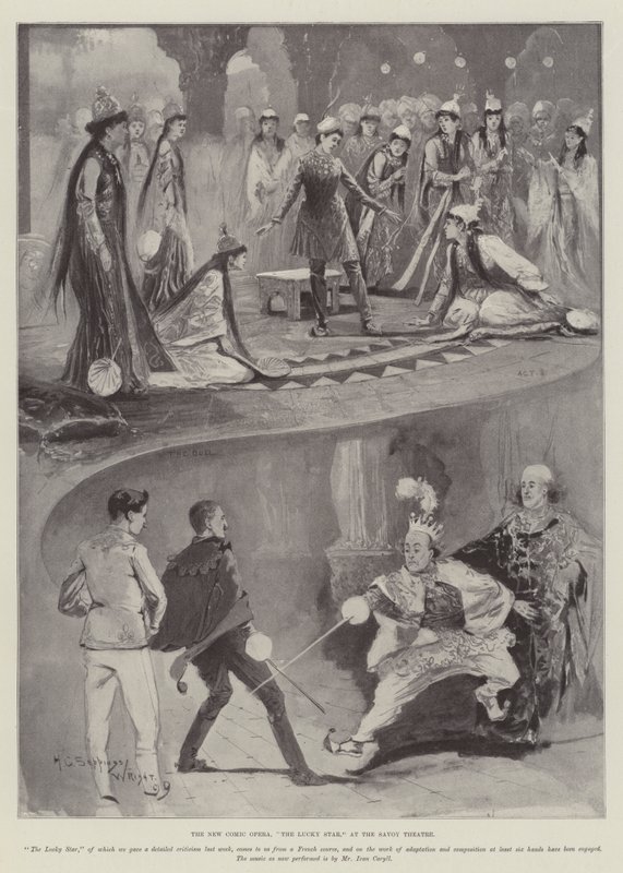 Den nye komiske opera, The Lucky Star, på Savoy Theatre af Henry Charles Seppings Wright