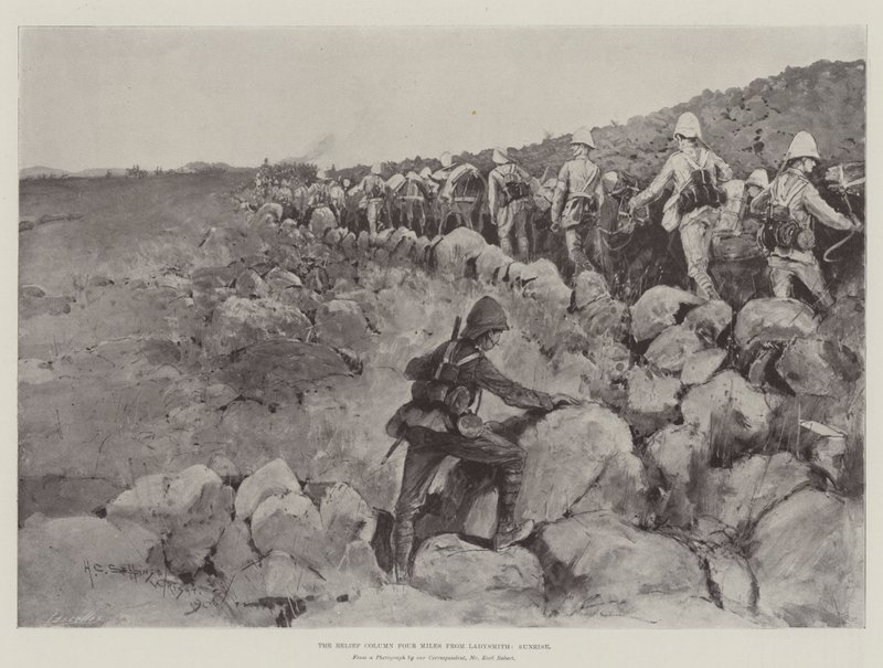 Reliefsøjlen Four Miles fra Ladysmith, Sunrise af Henry Charles Seppings Wright