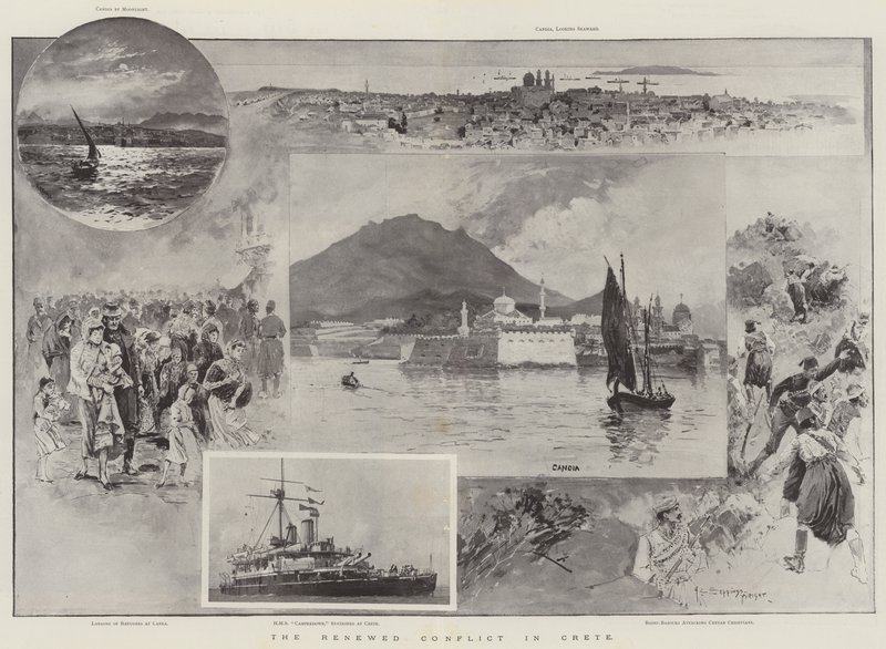 Den fornyede konflikt på Kreta af Henry Charles Seppings Wright
