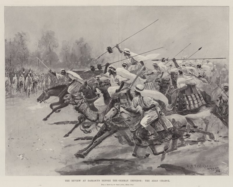 Anmeldelsen i Damaskus før den tyske kejser, den arabiske anklage af Henry Charles Seppings Wright