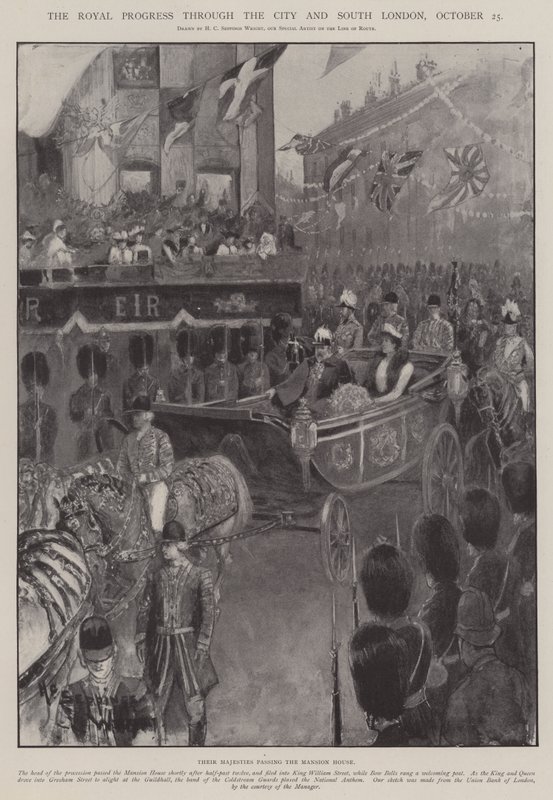 Royal Progress gennem byen og det sydlige London, 25. oktober af Henry Charles Seppings Wright