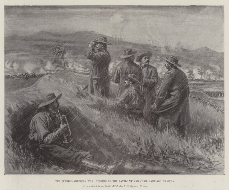 Den spansk-amerikanske krig, åbningen af slaget ved San Juan, Santiago de Cuba af Henry Charles Seppings Wright