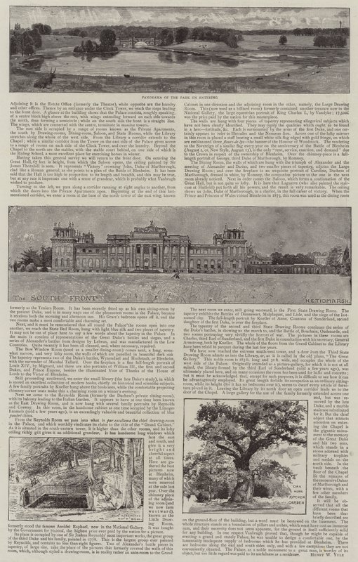 Blenheim Palace illustreret af Henry Edward Tidmarsh