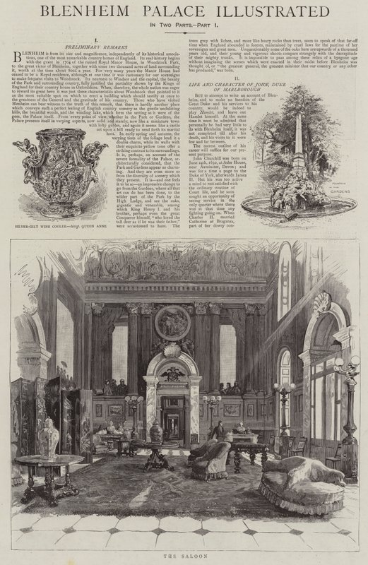 Blenheim Palace illustreret af Henry Edward Tidmarsh