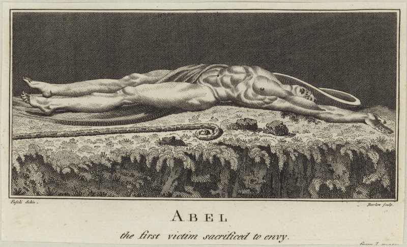 Abel, det første offer, der blev ofret for misundelse af Johann Heinrich Füssli