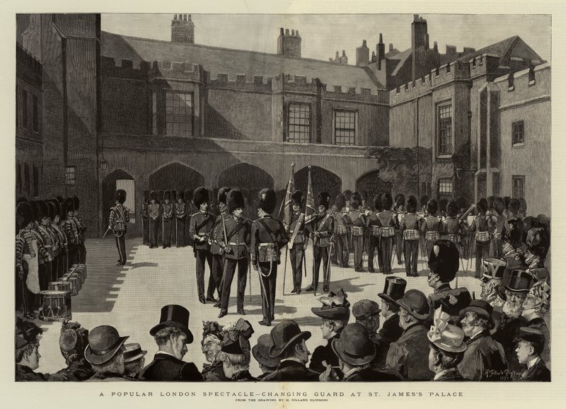 Et populært London-skue, der skifter vagt ved St. James