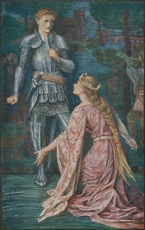 Guenevere og Sir Bors af Henry Justice Ford