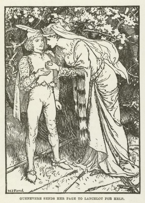Guenevere sender sin side til Lancelot for at få hjælp af Henry Justice Ford