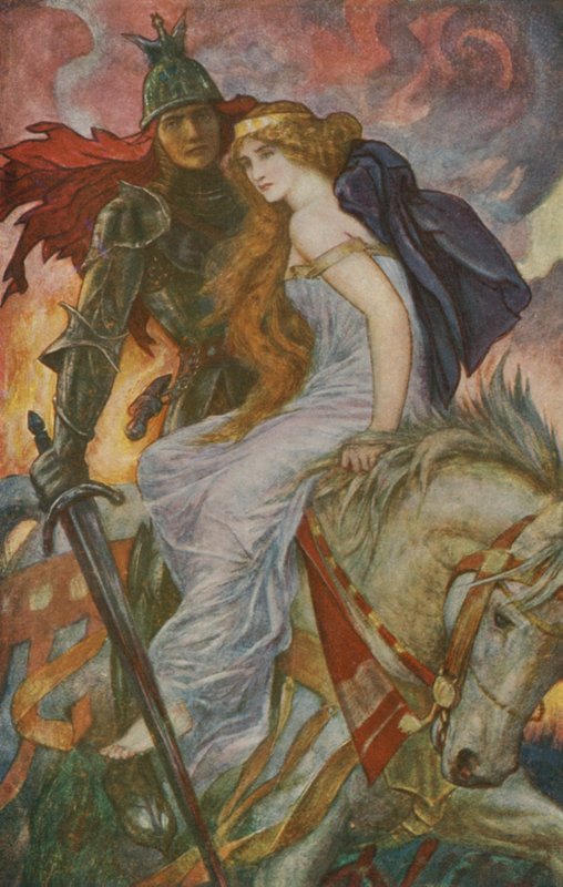 Lancelot Bears ud for Guenevere af Henry Justice Ford