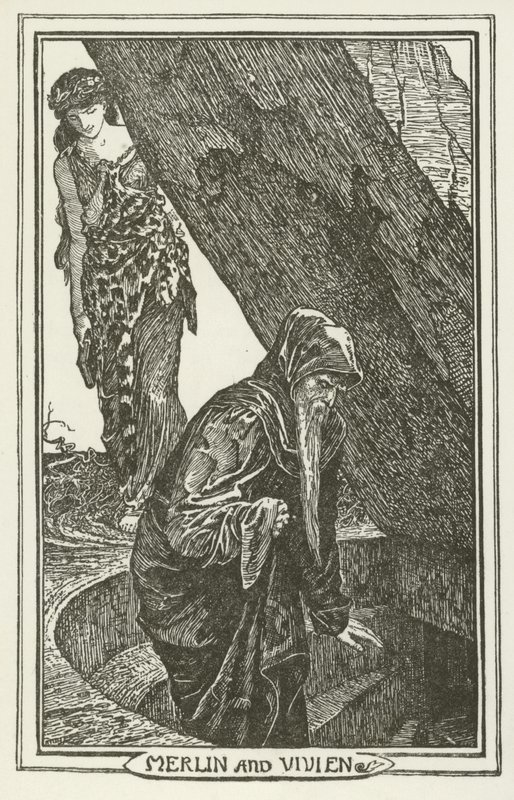 Merlin og Vivien af Henry Justice Ford