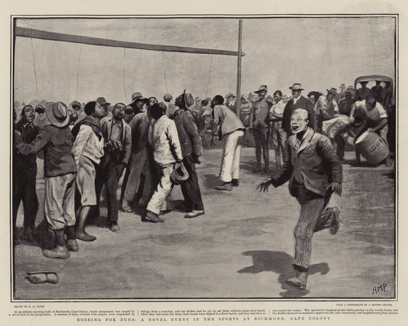 Bobbing for Buns, en ny begivenhed i sporten i Richmond, Cape Colony af Henry Marriott Paget