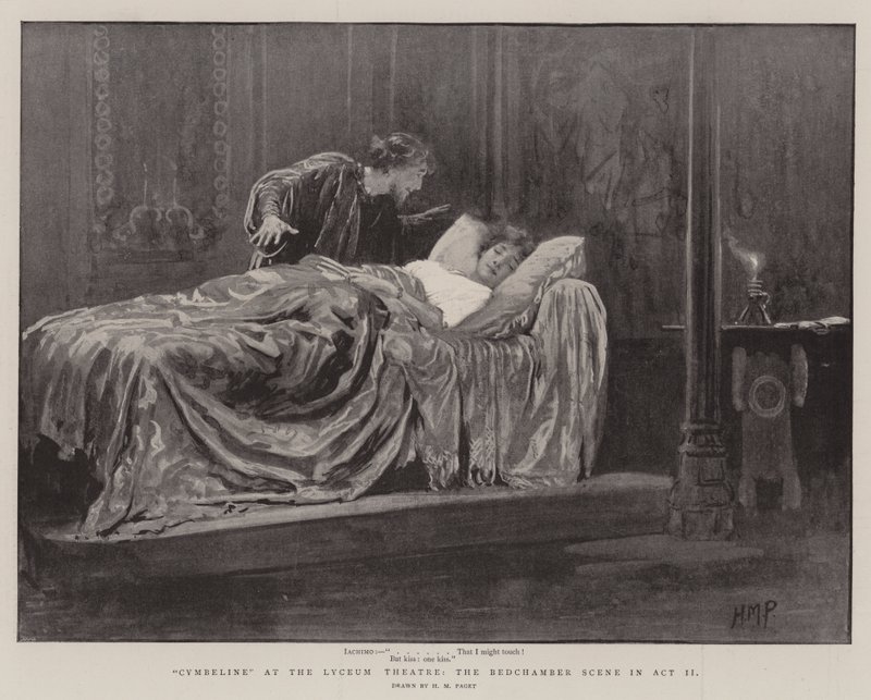 Cymbeline på Lyceum Theatre, Bedroom Scene i 2. akt af Henry Marriott Paget