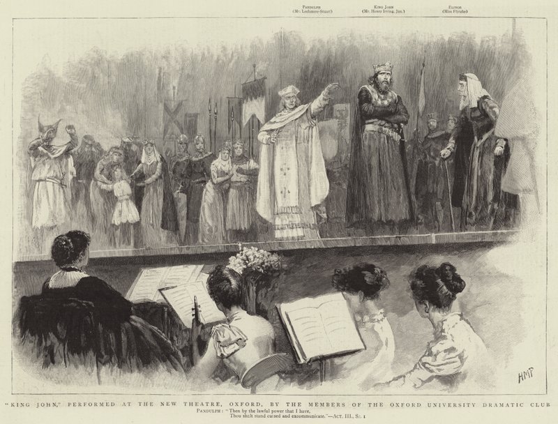 King John, opført på New Theatre, Oxford, af medlemmerne af Oxford University Dramatic Club af Henry Marriott Paget