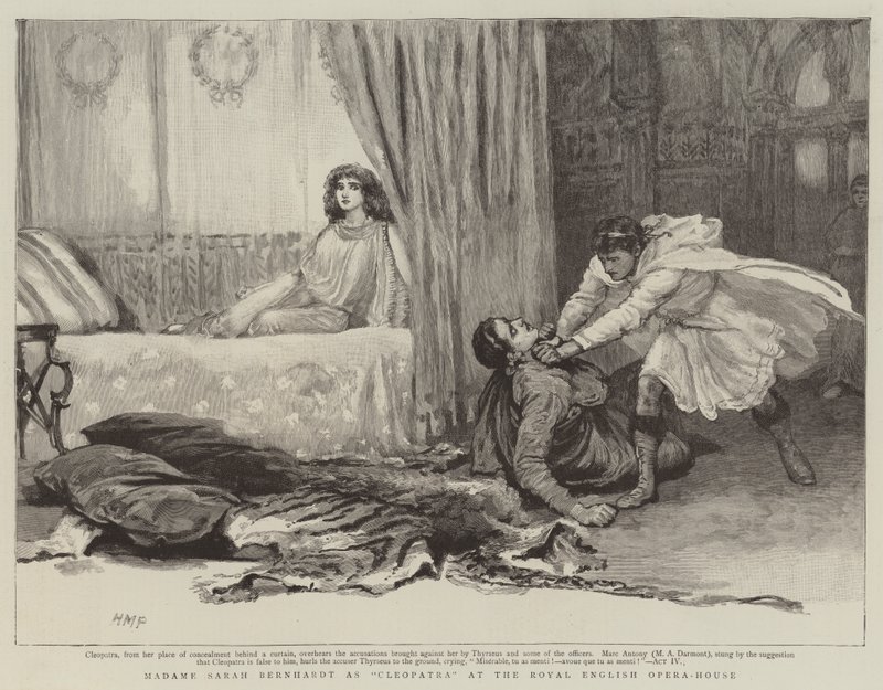 Madame Sarah Bernhardt i Cleopatra på Royal English Opera-House af Henry Marriott Paget