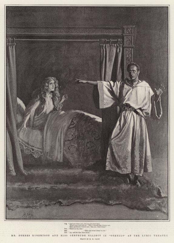 Forbes Robertson og Gertrude Elliott i Othello på Lyric Theatre af Henry Marriott Paget