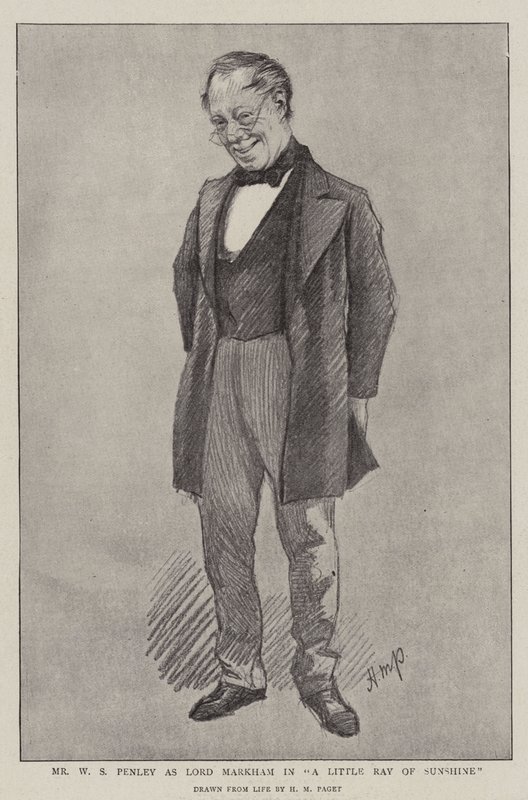 Mr W S Penley som Lord Markham i A Little Ray of Sunshine af Henry Marriott Paget