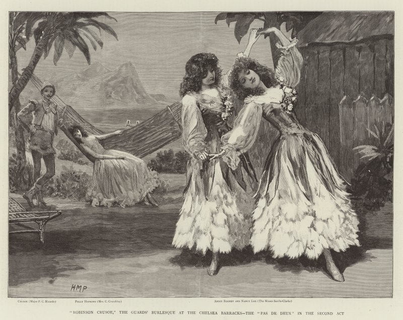 Robinson Crusoe, vagternes burlesque på Chelsea Barracks, Pas de Deux i anden akt af Henry Marriott Paget