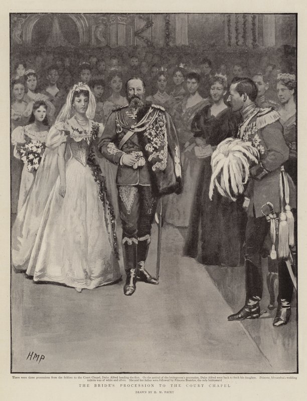 Brudens Procession til Hofkapellet af Henry Marriott Paget
