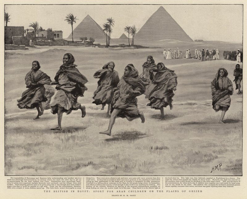 Briterne i Egypten, Sport for arabiske børn på Ghizen-sletten af Henry Marriott Paget