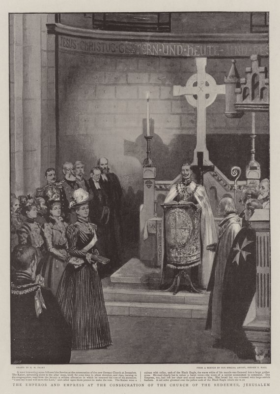 Kejseren og kejserinden ved indvielsen af Forløserkirken, Jerusalem af Henry Marriott Paget