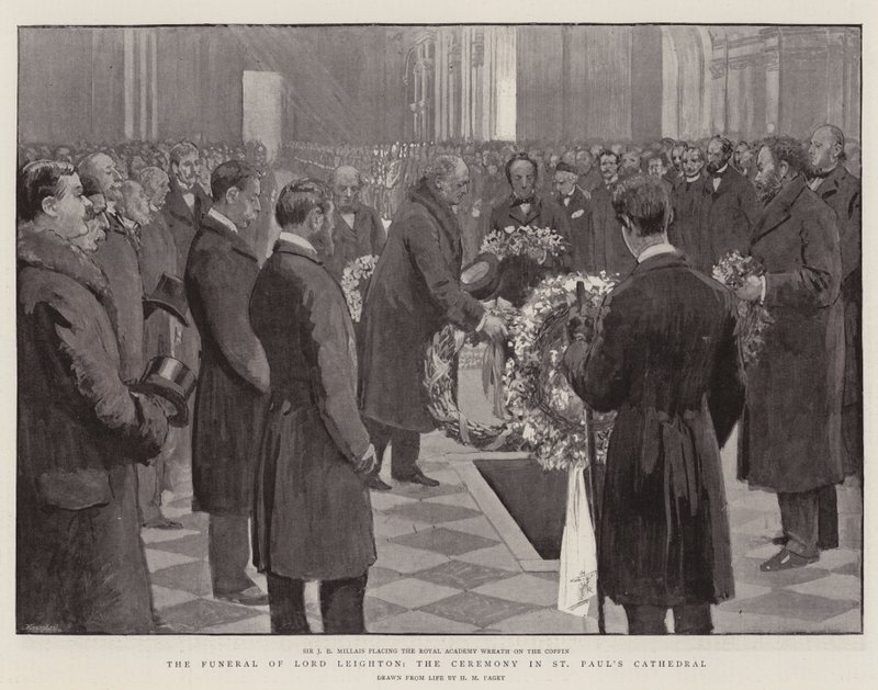 Begravelsen af den afdøde Lord Leighton, ceremonien i St Paul