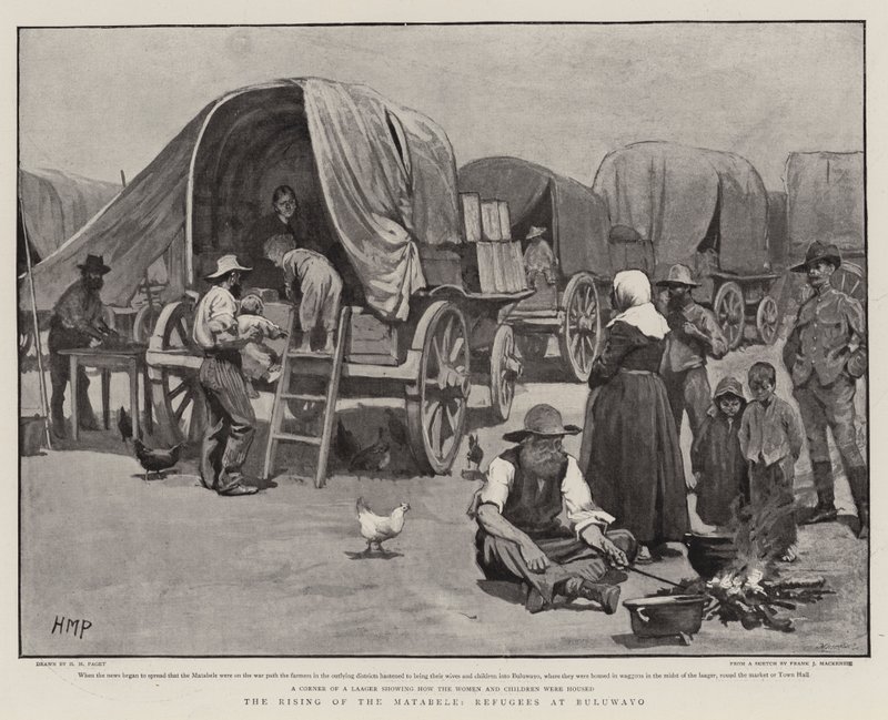 The Rising of the Matabele, Refugees at Bulawayo af Henry Marriott Paget