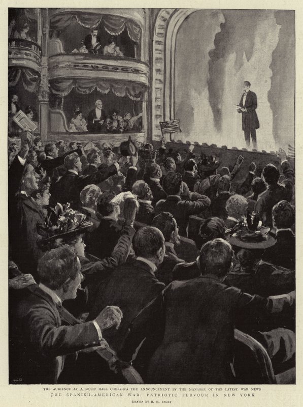Den spansk-amerikanske krig, patriotisk inderlighed i New York af Henry Marriott Paget