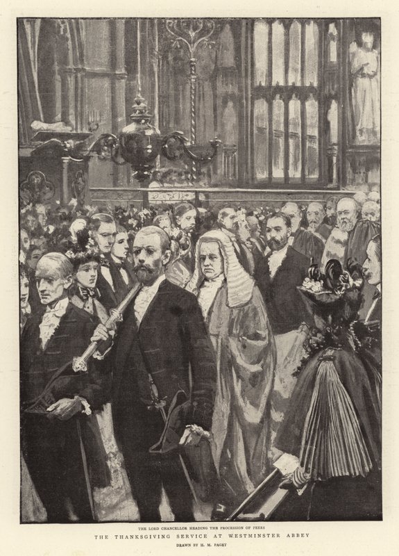 Thanksgiving-gudstjenesten i Westminster Abbey af Henry Marriott Paget