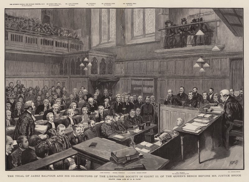 Retssagen mod Jabez Balfour og hans meddirektører i Liberator Society i Retten III i Queen