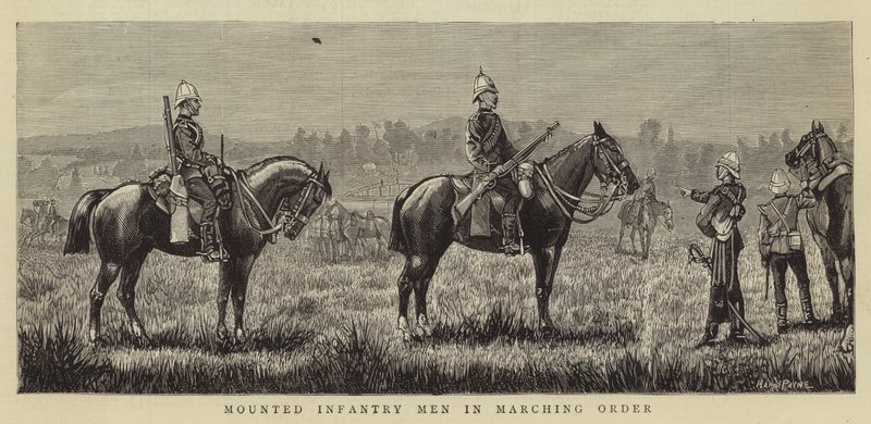 Beredne infanterimænd i marchorden af Henry Payne