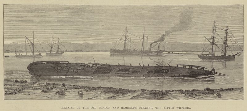 Rester af Old London og Ramsgate Steamer, Little Western af Henry Spernon Tozer