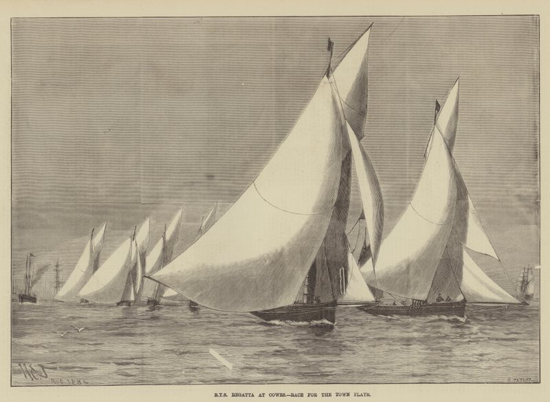 Royal Yacht Squadron Regatta ved Cowes, Race for the Town Plate af Henry Spernon Tozer