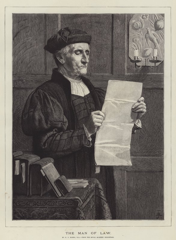 The Man of Law, fra Royal Academy Exhibition af Henry Stacey Marks