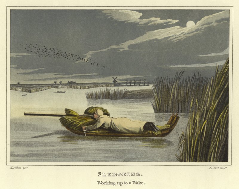 Slædekørsel (chromolitho) af Henry Thomas Alken